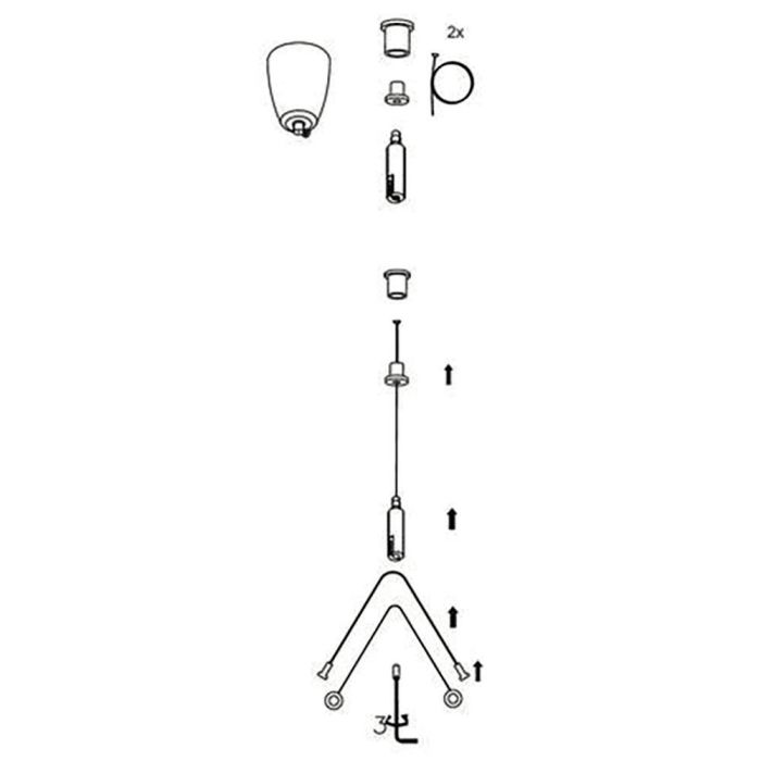 KIT DE 2 FILINS DE SUSPENSION 2000MM POUR FIRST P main product photo