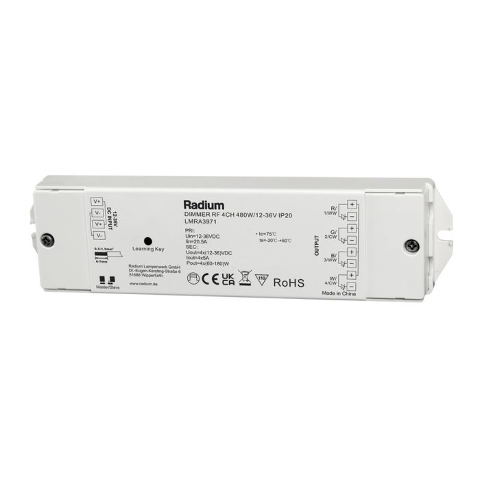 DRIVER RF 4CH 480W/12-36V IP20 RADIUM main product photo
