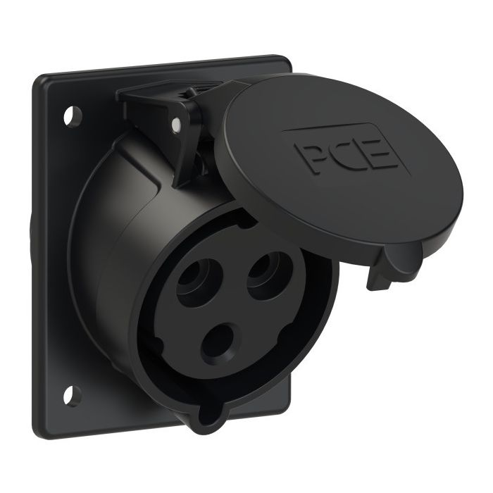 PRISE INCLINEE S/E 230V 16A 3P IP44 NOIRE (85x70) main product photo