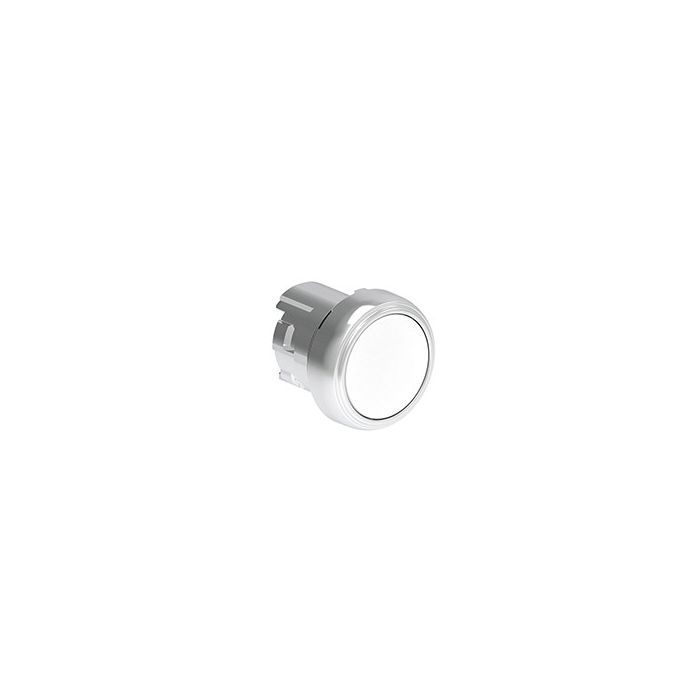 Tête de bouton poussoir métallique affleurant à impulsion blanc main product photo