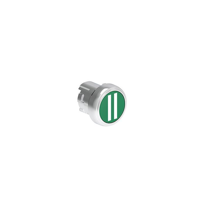 Tête de bouton poussoir métallique affleurant à impulsion marquage II vert main product photo