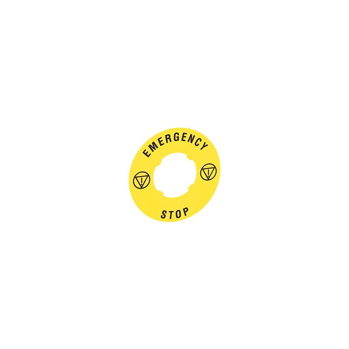 Etiquette EMERGENCY / STOP pour bouton coup de poing diam. 60mm main product photo