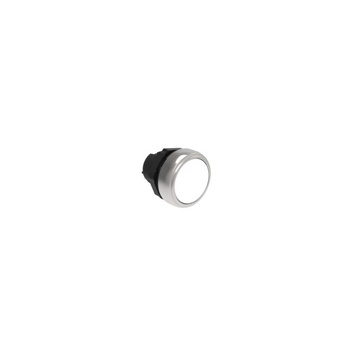Tête de bouton poussoir plastique affleurant à impulsion blanc main product photo