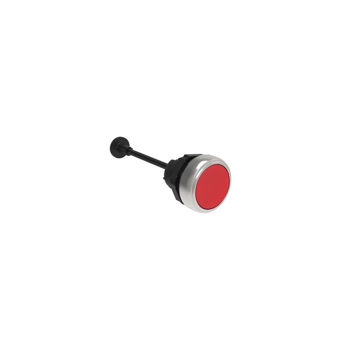 Tête de bouton poussoir plastique affleurant à impulsion rouge pour réarmement tige 150mm main product photo