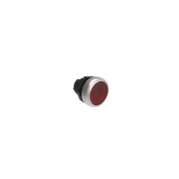 Tête de bouton poussoir plastique affleurant lumineux à impulsion rouge main product photo