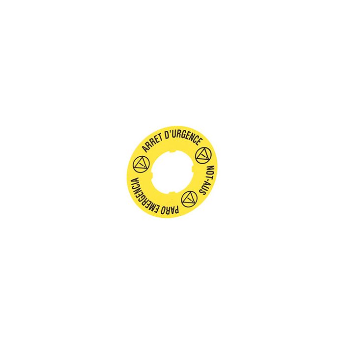 Plastron ARRÊT D'URGENCE diamètre 60mm main product photo