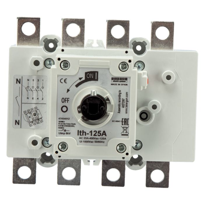 Interrupteur-sectionneur O2 125A 4 pôles main product photo