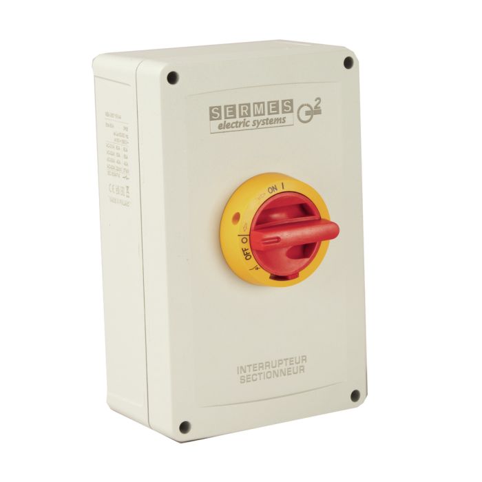 Coffret Aluminium O2 80A 3 pôles poignée rouge main product photo