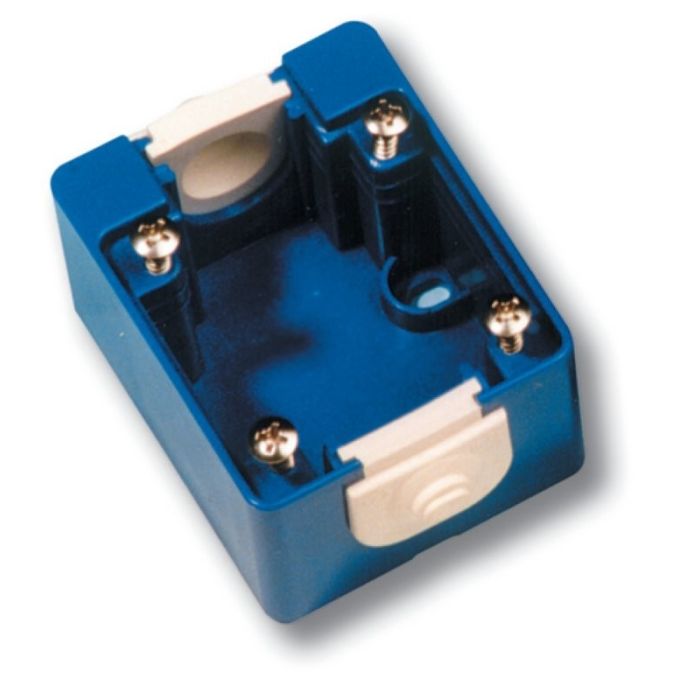 Prise S/E NF bleue 16A 2 pôles + terre 230V IP54 bornes à vis 90°