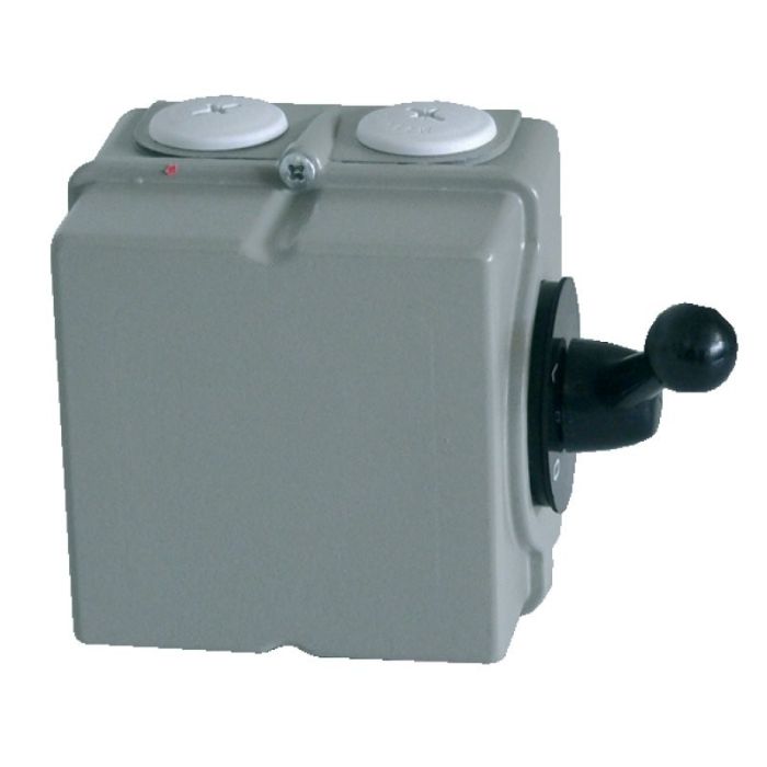 Commutateur moteur monophasé avec inverseur de sens de marche 25A sous coffret aluminium main product photo