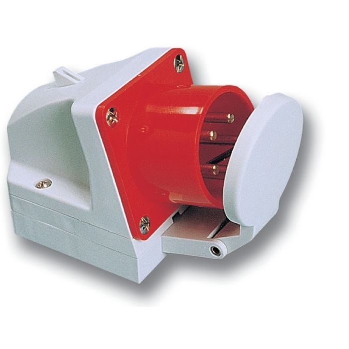 Connecteur mural 400V 3P+T 32A IP44 avec couvercle main product photo