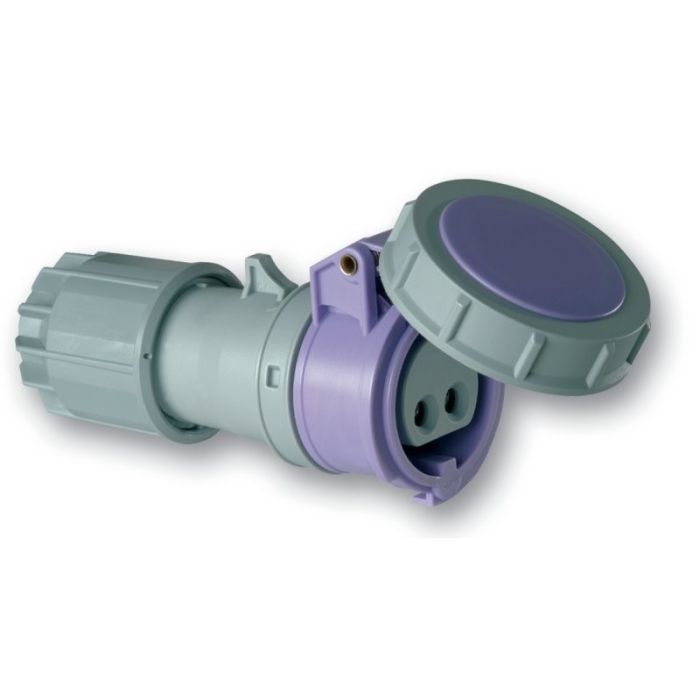 Prolongateur CEI 24V 32A 2P 50HZ IP67 contacts nickelés main product photo