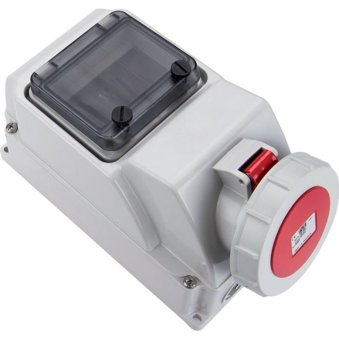 Prise murale + coffret 5 modules 90° 400V 16A 3P+T IP67 main product photo