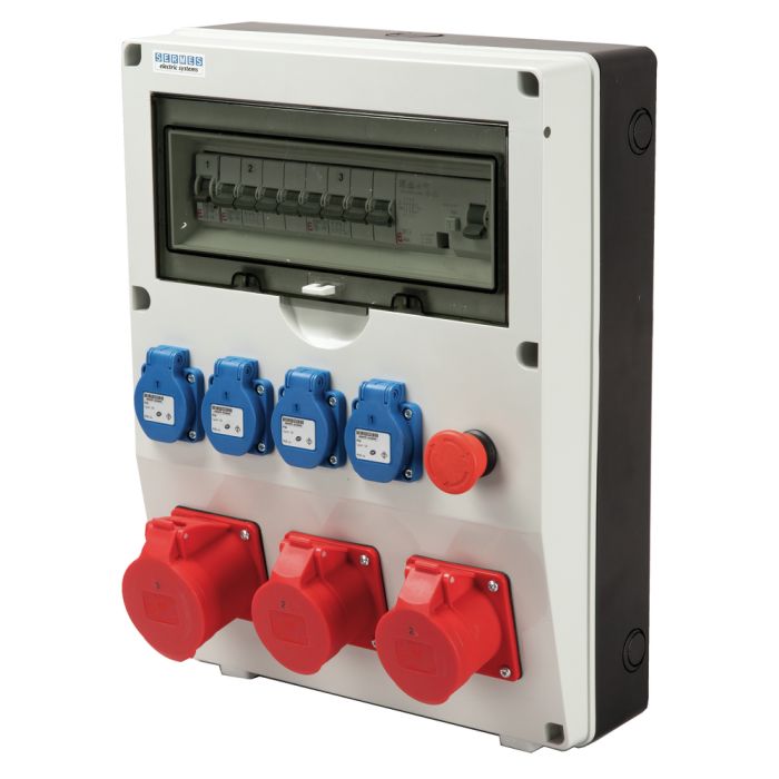 Coffret mobile IP44 63A 4xNF + 2x 16A 3P+N+T + 1x 32A 3P+N+T main product photo