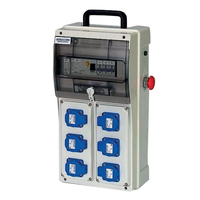 Coffret CM IP44 DD 16A 30mA 4x NF+1x CEE 3P 16A + 3m 3G2,5 sur fiche NF 16A main product photo