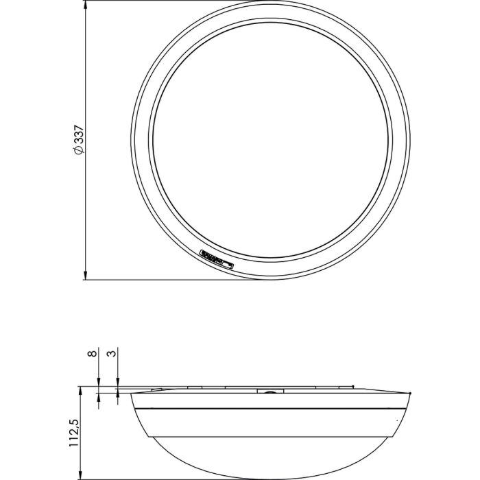 hublot saillie eris schéma dimensions