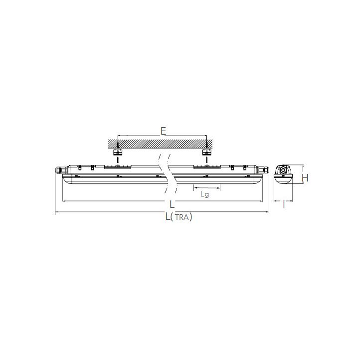 photométrie étanche standard first sc II schéma dimensions