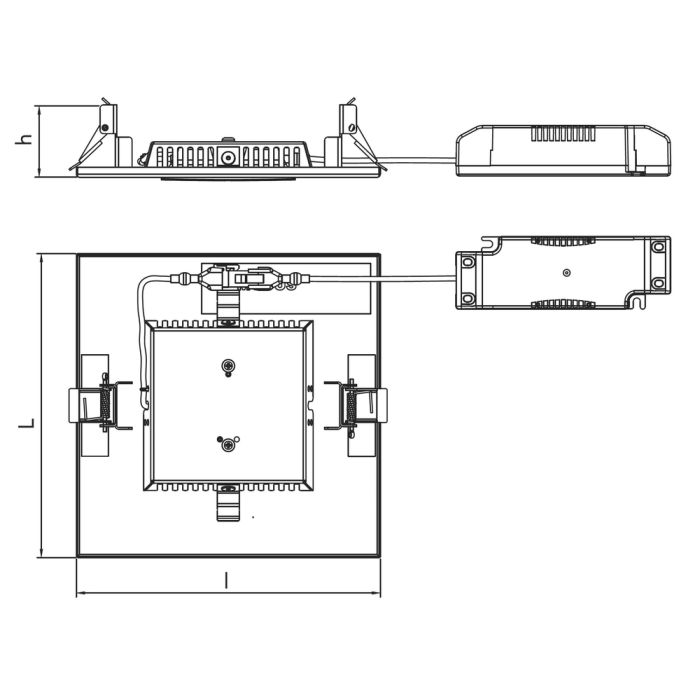 downlight encastré micro dlc schéma