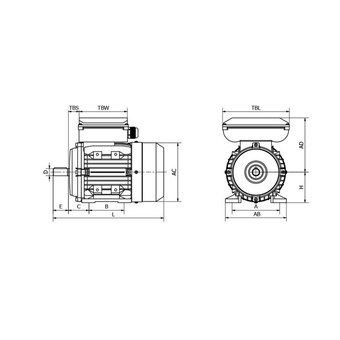 MMD80K2 0,75kW 2P 230 B3 LL main product photo