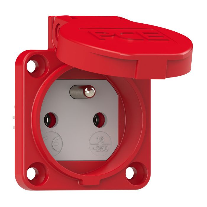 PC NF ROUGE 16A 3P 230V IP54 (50x50) B/RESSORT main product photo