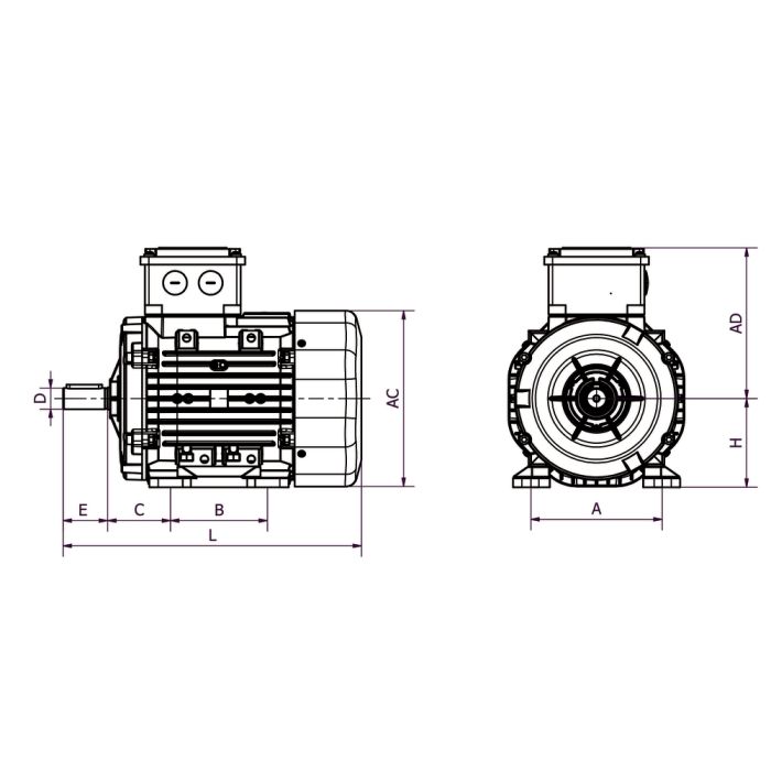 IE3 Q3H112M2C 4kW 2P 230/400 B3 LL CTP main product photo
