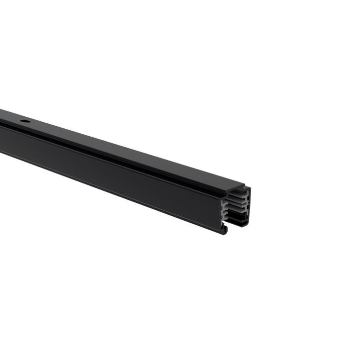 RAIL CARRÉ 3 ALLUMAGES NOIR 1,2M main product photo
