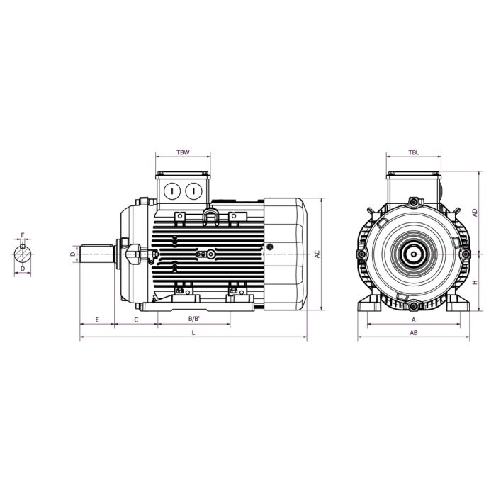 IE3 SPL-112M2C 4kW 2P 400/690 B3 LL CTP main product photo