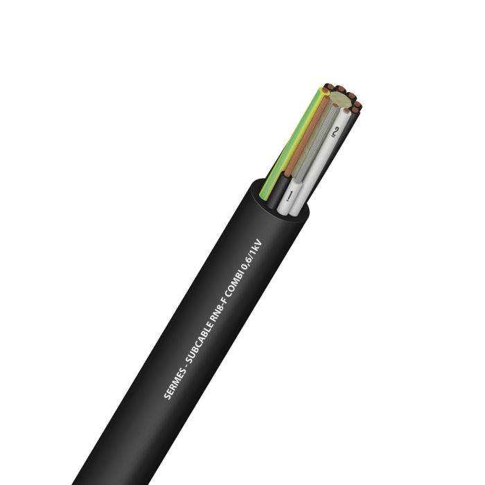 Câble SERMES SUBCABLE RN8-F COMBI 0,6 / 1 kV, pour Installations industrielles souples