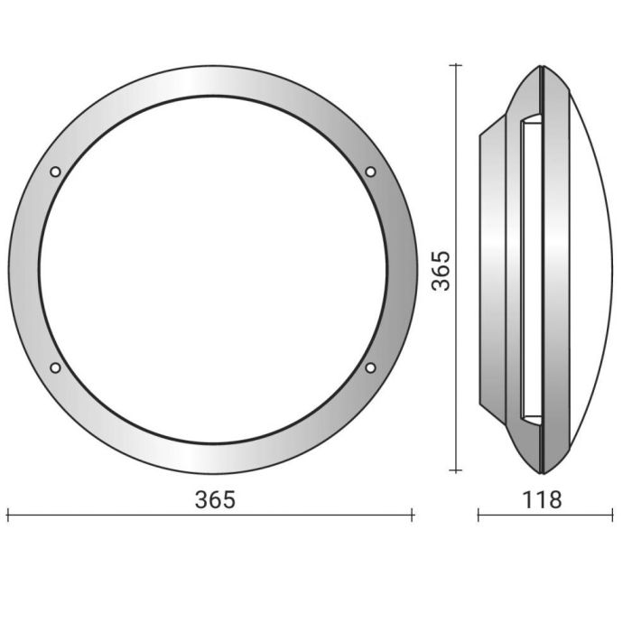 hublot saillie twin schéma dimensions