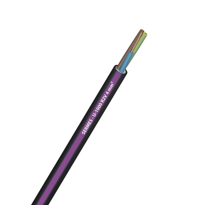 Câble SERMES U-1000 R2V violet, pour installations domestiques ou tertiaires et individuelles