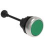 Tête de bouton poussoir plastique affleurant à impulsion vert pour réarmement tige 150mm