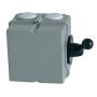 Commutateur moteur monophasé avec inverseur de sens de marche 16A sous coffret aluminium