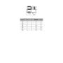 Dimensions plan et tableau contre ecrou polyamide