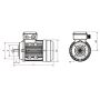 Moteur MH3 B14 schema dimensions Sermes