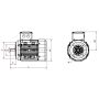 Moteur Q3H B14 schema dimensions Sermes