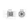 Moteur Q3H B35 schema dimensions Sermes