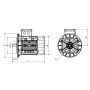 Moteur Q3H B5 schema dimensions Sermes