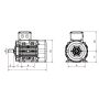 Moteur Q3H B3 schema dimensions Sermes