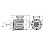 Moteur ST3 B14 schema dimensions Sermes