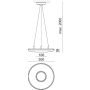 plafonnier suspendu supla s schéma dimensions