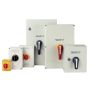 Coffret polyester O2 125A 3 pôles commande frontale poignée rouge