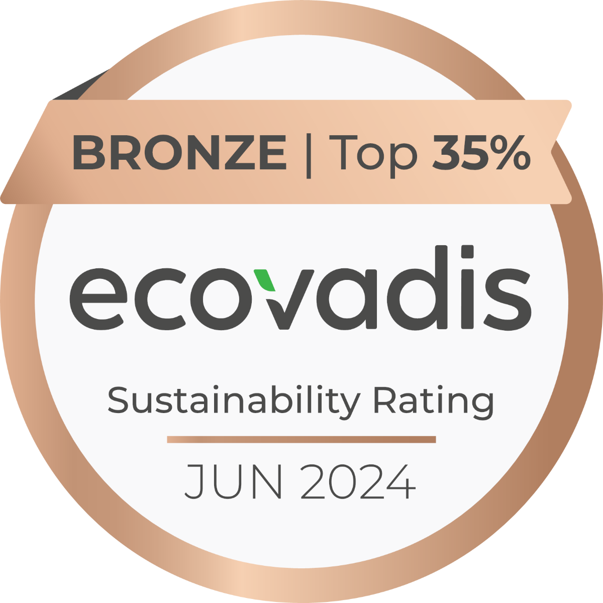 <p>Avec une note de 62/100, Sermes obtient la médaille "Bronze", se plaçant parmi les 35% des meilleures entreprises évaluées sur leur performance RSE.</p>