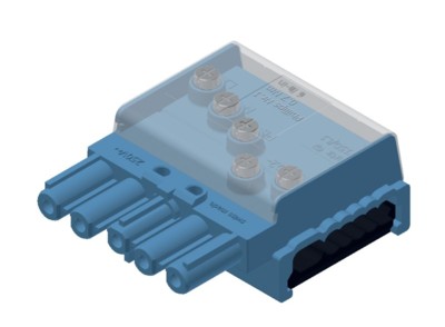 Connecteur dérivation puissance pour câble plat 5G2,5mm² + 2x1,5mm² blindé