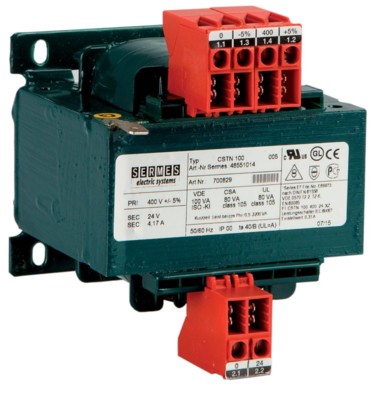 Transformateurs circuit de commande de sécurité - Monophasé - 230/24Vac